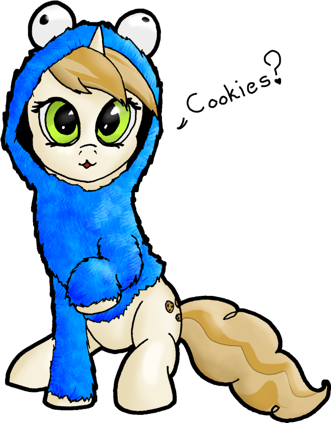 Cookie Monster Clipart Simple Cartoon - Transparent Cookie Monster (731x1027)