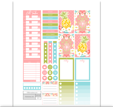 Clip Art Free Planner Printables - Happy Planner Classic Free Printables (383x383)