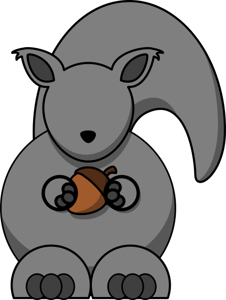 Grey Squirrel Clip Art (450x598)