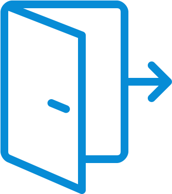 Clip Art Freeuse Door Building Doors Entrances Commerce - Exit Icon Png Blue (512x512)