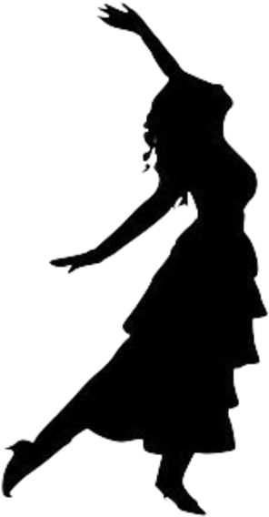 Silhouette Of Girl Dancing (450x600)