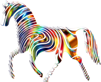 Horse Download Collection Rearing Equestrian - Horse Psychedelic (421x340)