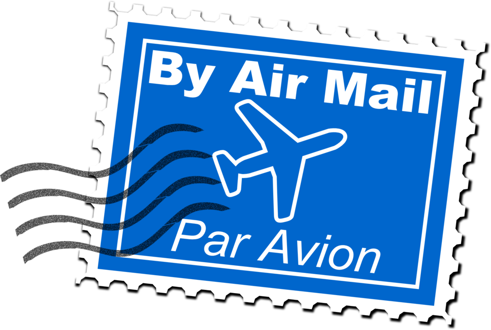 Air Mail Postage Stamp - Postage Stamp Clipart (958x643)