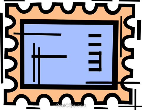 Postage Stamps Royalty Free Vector Clip Art Illustration - Illustration (480x371)