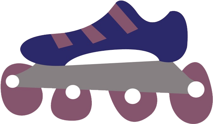 Purple Clipart Roller Skate - Quad Skates (1000x944)