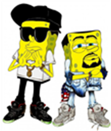 Jay Z Clipart Kanye - Spongebob With Jordans (420x420)