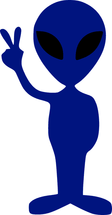 Kongka La Pass Ufo Base Mysterious Story - Alien Peace Sign Png (375x720)