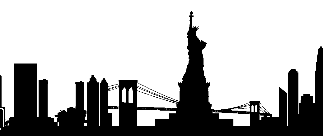 New York City Skyline Silhouette Png - New York City Skyline Silhouette Svg Free (1038x439)