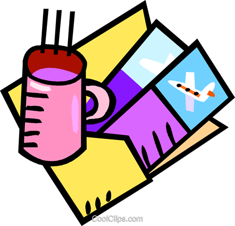 Airline Tickets Royalty Free Vector Clip Art Illustration - Airline Tickets Royalty Free Vector Clip Art Illustration (480x461)