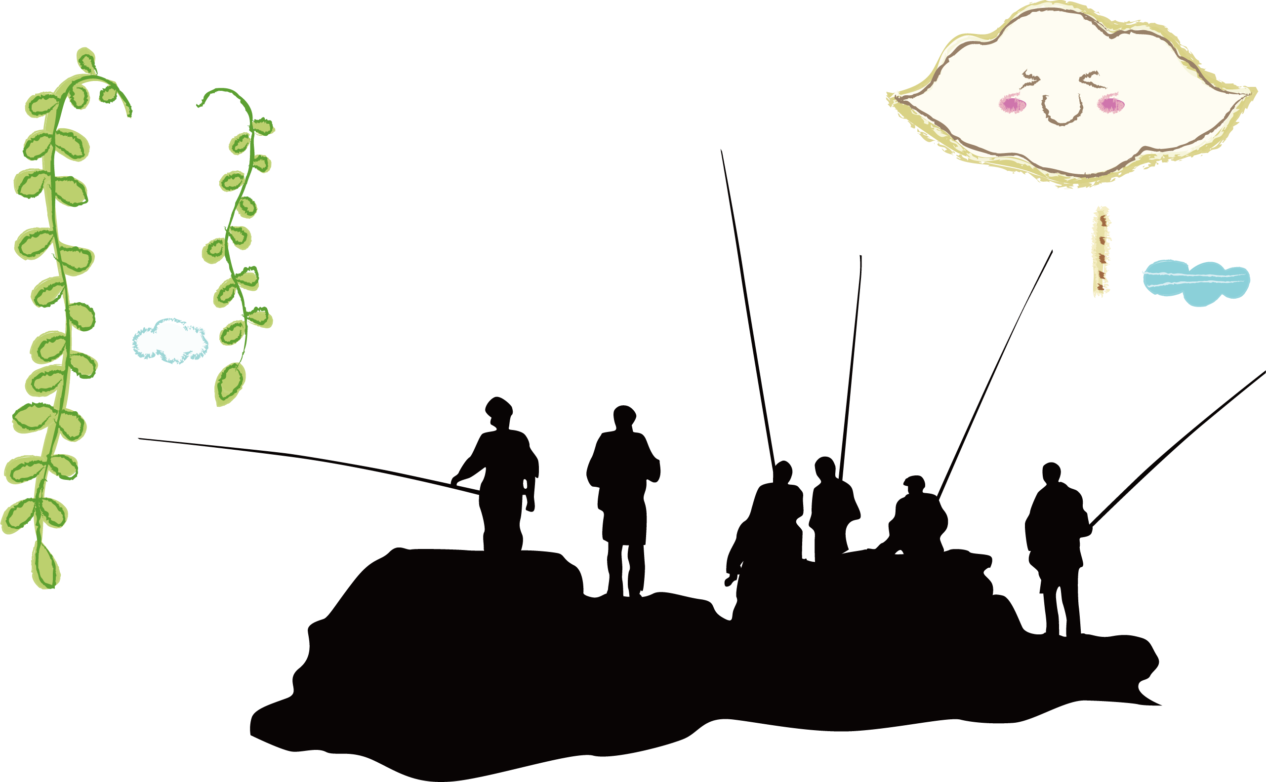 Vector Stock Fishing Silhouette At Getdrawings Com - Fishing Vector Free (2563x1584)