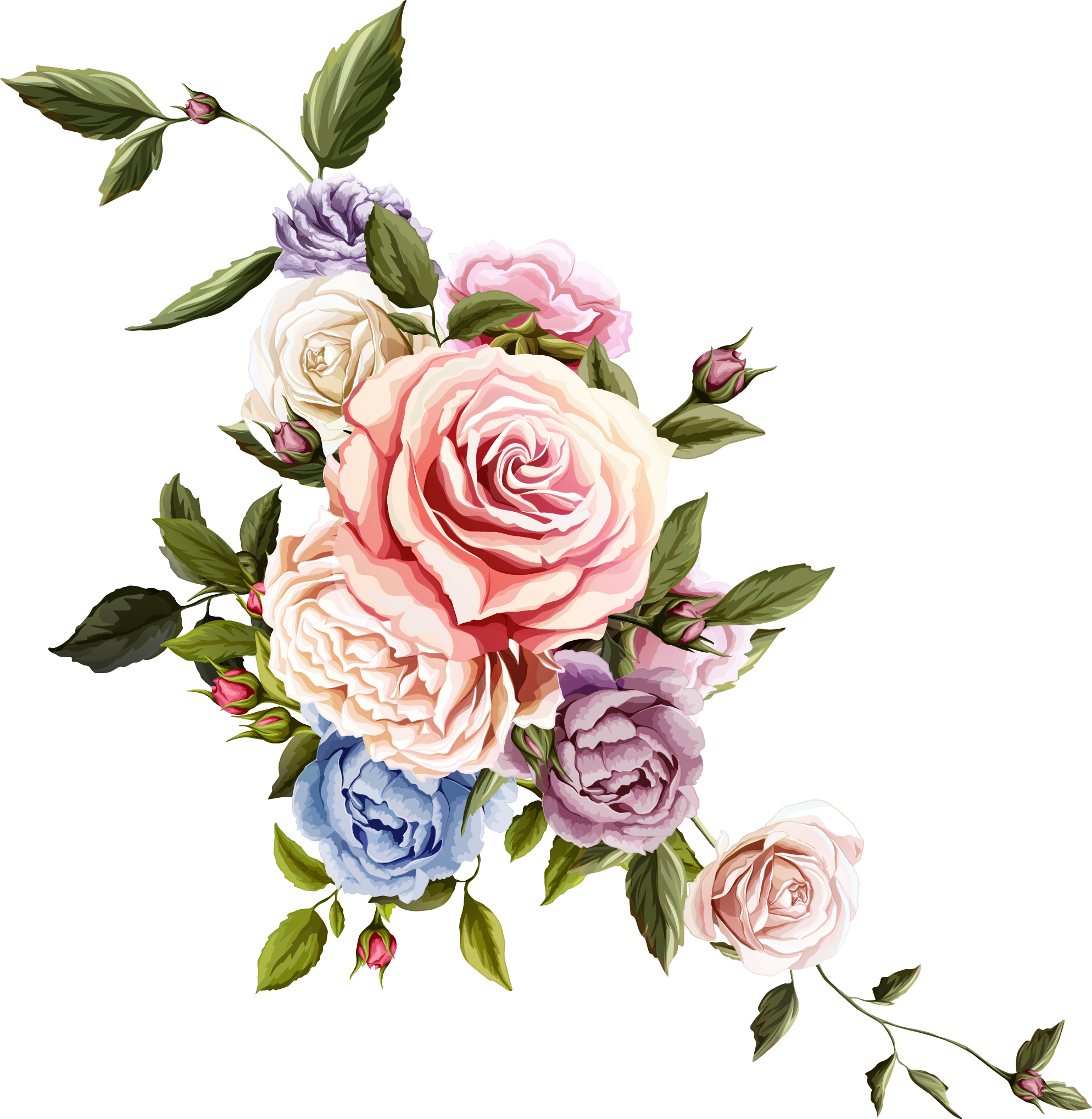 Clip Art Collection Free Bouquet Drawing - Clip Art Collection Free Bouquet Drawing (1988x2038)