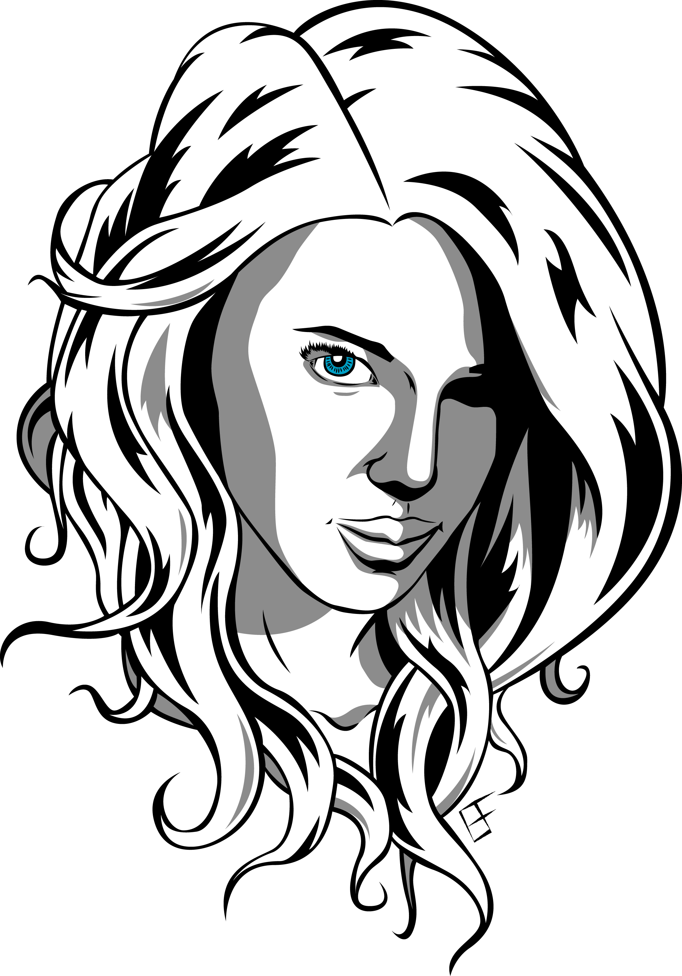 Untitled Portrait By Bryn Fox Cnc Router, Free Samples, - Cnc Router (2178x3116)