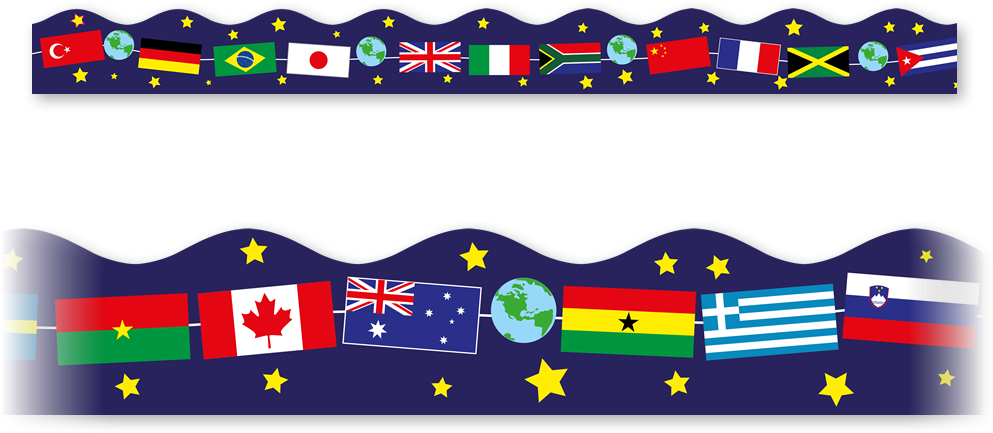 Flags Clipart Border - Flags Clipart Border (1100x550)