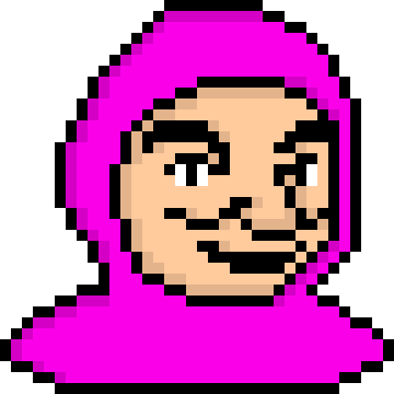 Clip Art Pixel Maker - Pink Guy Pixel Art (360x360)