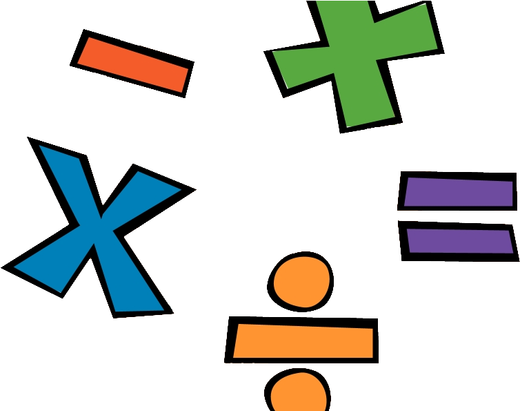 Clipart Math Flashcard - Math Signs Clipart Transparent (792x594)