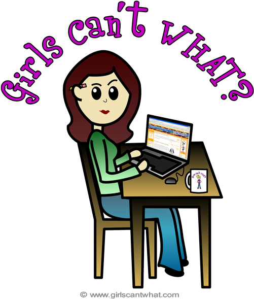 Picture Royalty Free Stock Nerd Clipart Techie - Girls Cant (600x600)