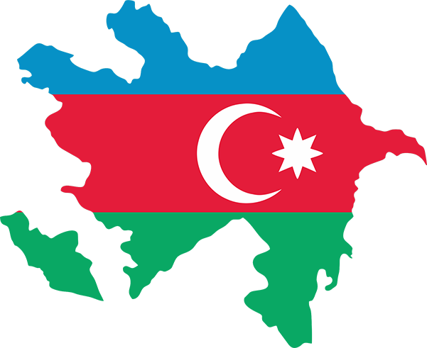 Location - Europe - Azerbaijan Map Vector (601x491)