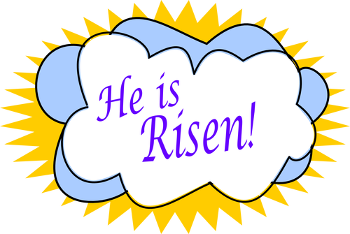 Banner Royalty Free Hippity Hoppity Easter S On Its - He Is Risen Kids (500x335)