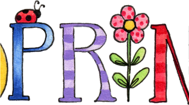 Spring Clipart Newsletter - Word Spring Clip Art (640x480)