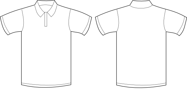 Polo Shirt Clip Art At Clker Com Vector Clip Art Online - Simple T Shirt Drawing (600x313)