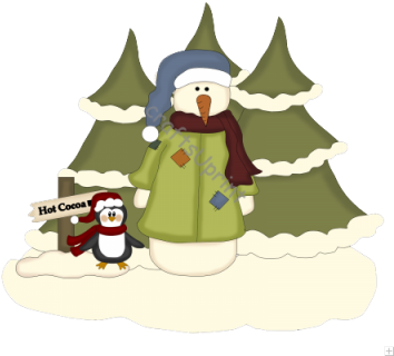 Christmas Scenes - Christmas Penguin Clipart (360x360)