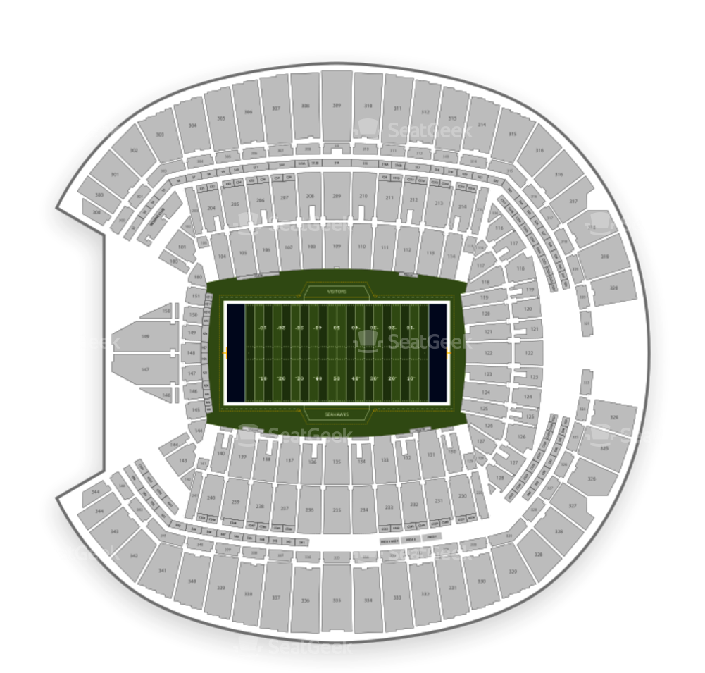 Seattle Seahawks Seating Chart & Map - Centurylink Field (1000x1000)