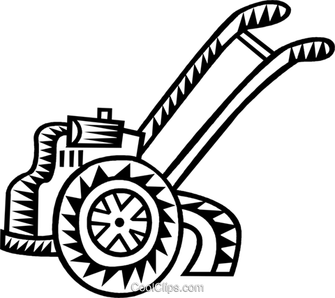 Gardening Tools Royalty Free Vector Clip Art Illustration - Line Art (480x426)