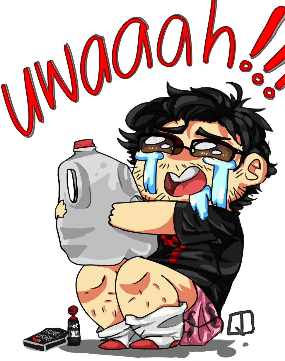 Markiplier After The Hot Sauce Challenge By Quwack-duck - Personaggio Dei Fumetti Mafalda (1024x1244)