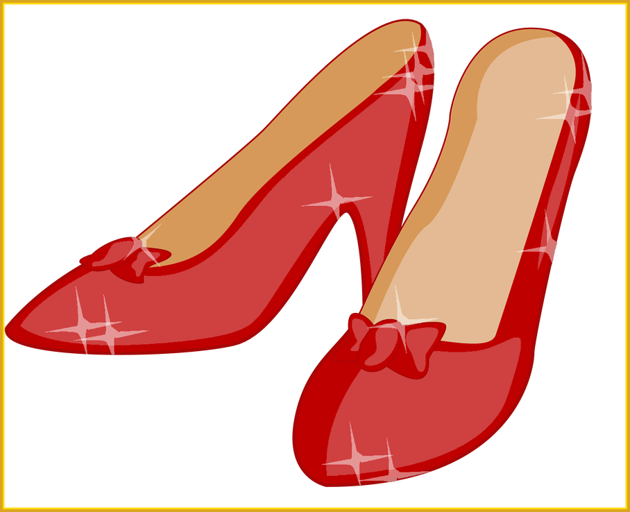 Clip Black And White Library Appealing Ruby Slipper - Girl Shoes Clipart Png (908x738)