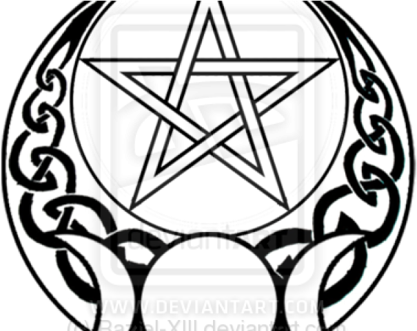 Pentacle Clipart Supernatural - Printable Wicca Coloring Page (640x480)