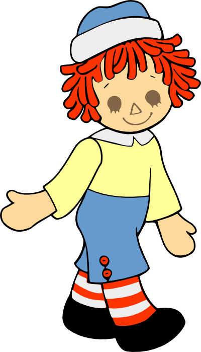 Raggedy Andy Paper Piecing Svg - Png Raggedy Ann Clipart (400x699)
