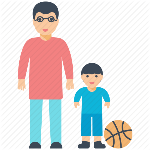 Family By Prosymbols Care Love Son Fun - Single Father Photo Png (512x512)