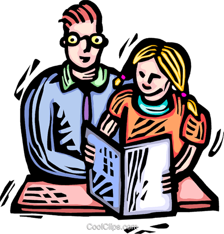 Father Reading With A Child Royalty Free Vector Clip - Clipart Tutoring (461x480)