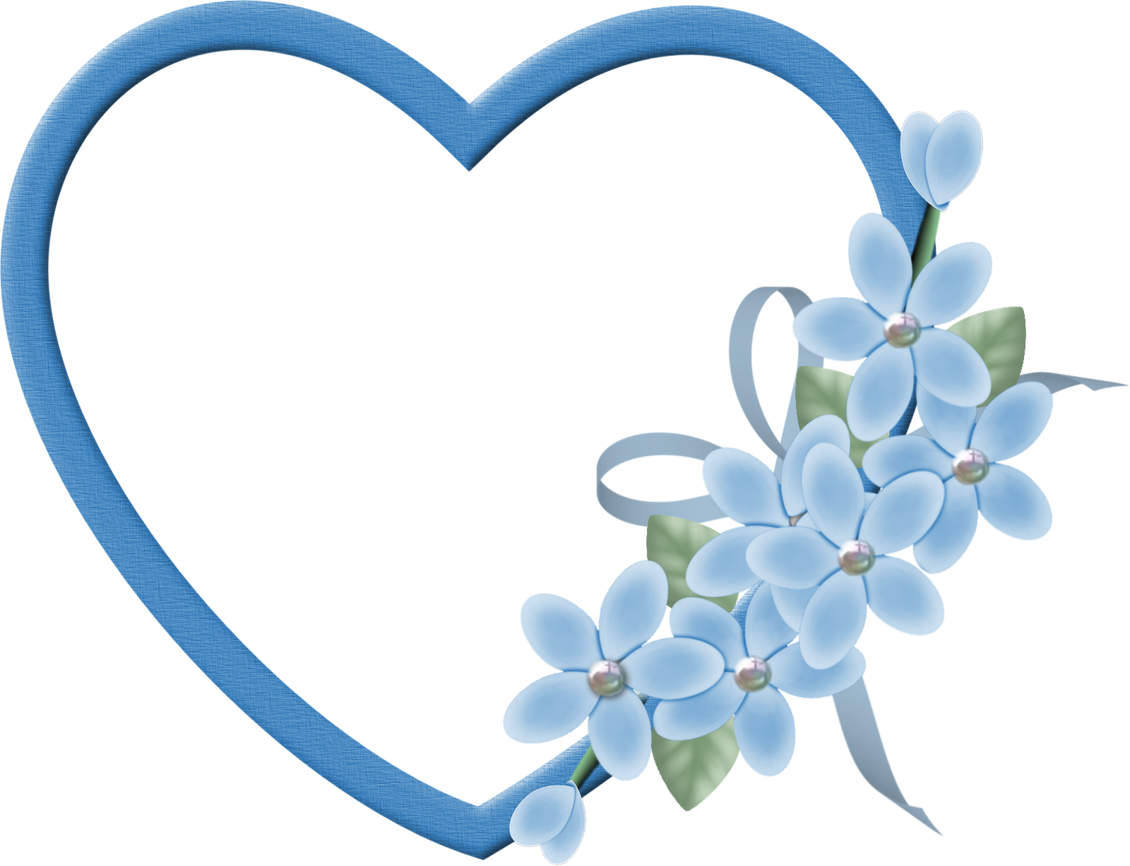 ♥➷♥¸ - •´♥¸ - •¸ - •´¸♥➷♥¸ - •´♥¸ - • - Blue Heart Frame Png (1600x1227)