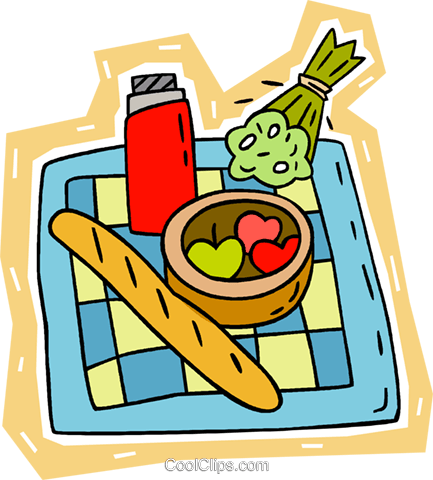 Picnic Lunch Royalty Free Vector Clip Art Illustration - School (433x480)