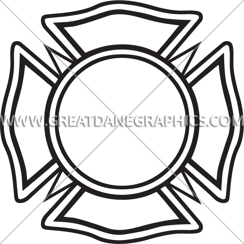 Emergency Maltese Cross - Firefighter Shield Png (825x825)