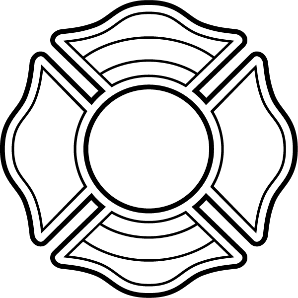 Cross Clip Art Transprent - Firefighter Maltese Cross Png (600x600)
