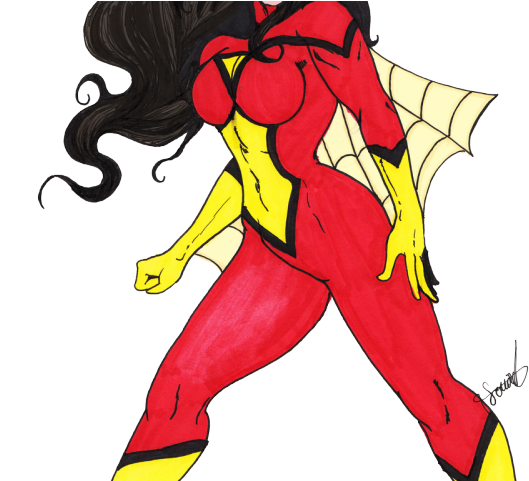 Spider Woman Clipart Modern - Spider Woman Png (640x480)