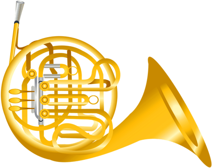 Free Png French Horn Transparent Png Images Transparent - French Horn Clipart (850x678)