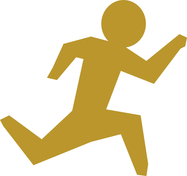 Png Royalty Free Stock Running Man Race Clip Art At - Persona Blanco Y Negro Dibujo (600x564)