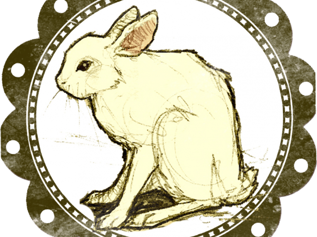 Rare Clipart Charm - Follow The White Rabbit (640x480)