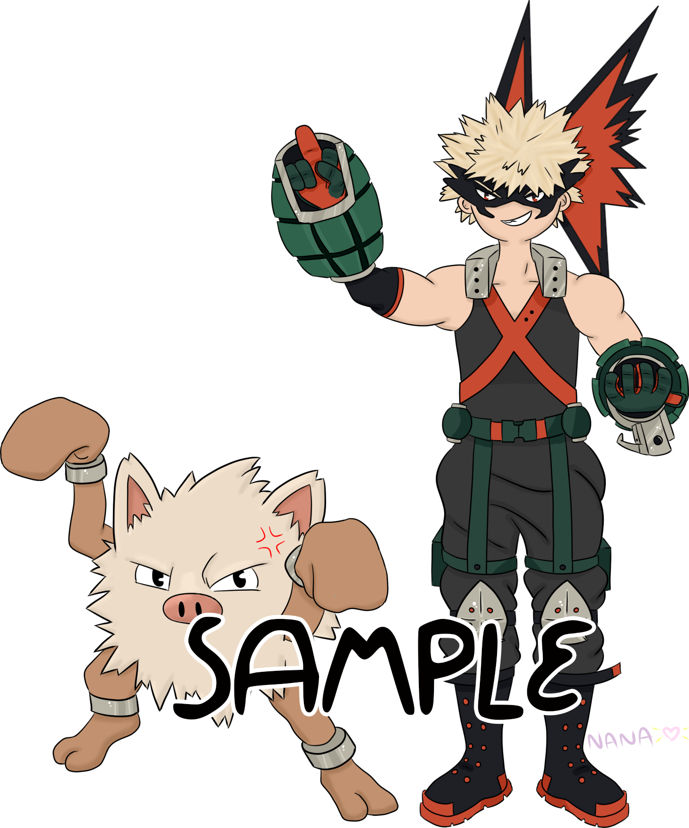 Bakugou Katsuki Primeape - Primeape (1367x1644)