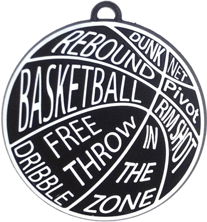 Charm Black White - Basketball (600x600)