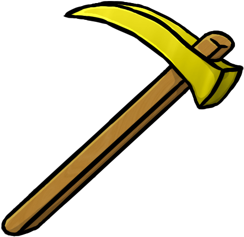 Gold Clipart Minecraft - Iron Hoe (512x512)