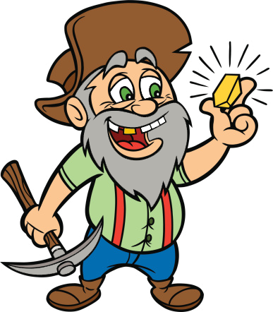 Strike Gold In Cessnock City - Gold Miner Clipart (387x442)