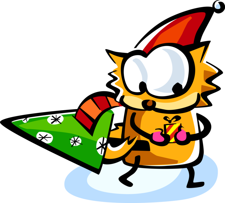 Vector Illustration Of Santa's Workshop Helper With - Cartoon (776x700)