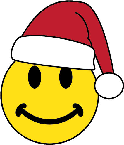 Santa's Song - Emoji With Christmas Hat (438x512)