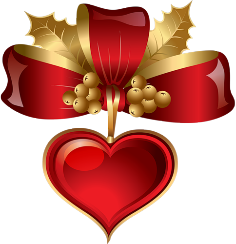 5 Citations D'amour Et D'amitié - Christmas Heart Clipart (484x500)