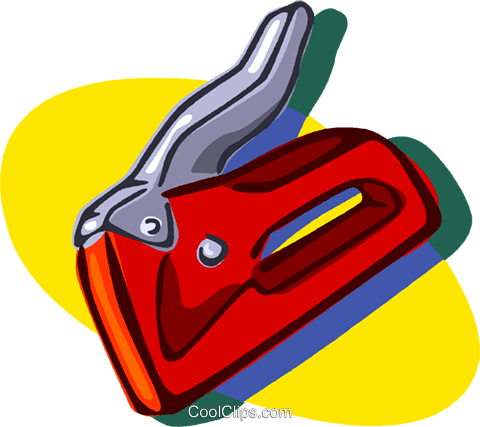 Staple Gun Royalty Free Vector Clip Art Illustration - Staple Gun Royalty Free Vector Clip Art Illustration (480x427)