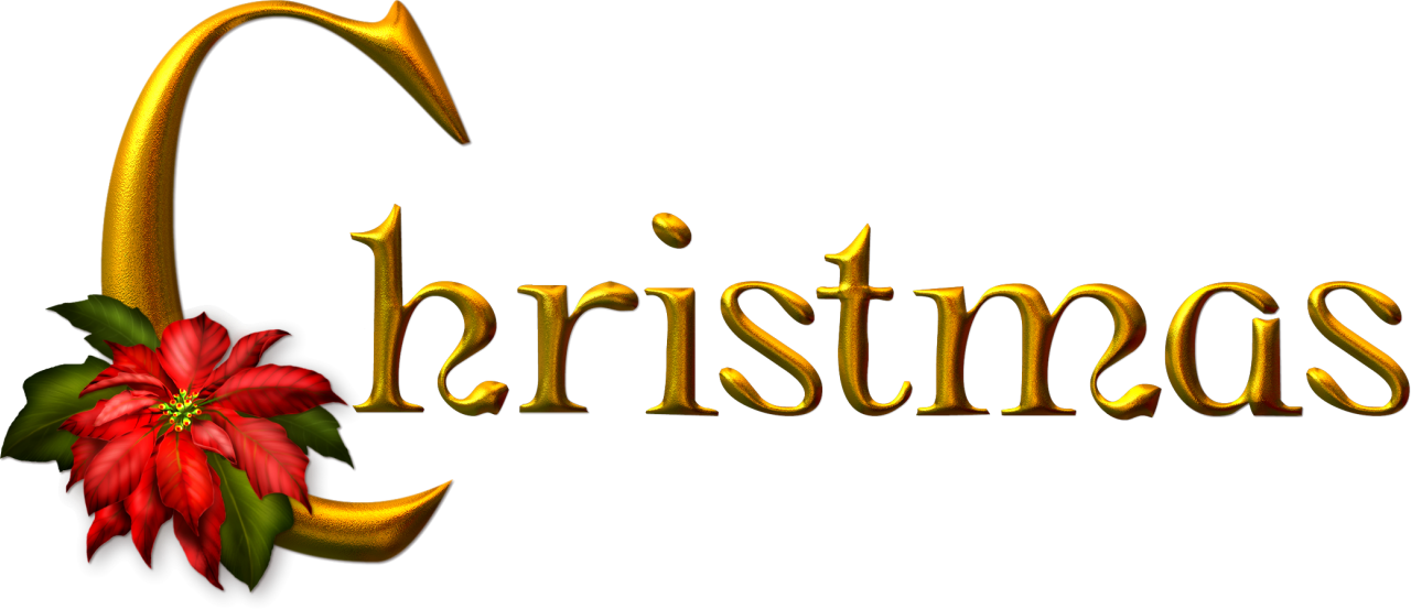 Golden Merry Christmas Text Png (1280x553)